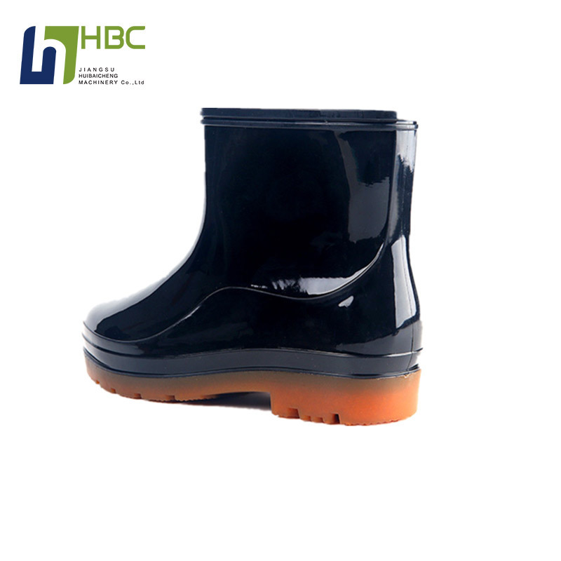 PVC nonslip cheap black white working rubber sweatabsorbing men ankle rubber rain boots