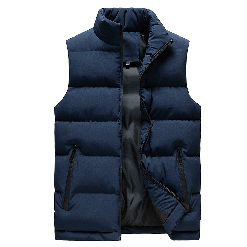 Fall and winter down cotton men's short casual vest warm vest overalls  uniforms industrial overall safety workwear jacket