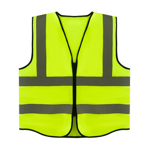 HBC Custom High Quality Men Engineers Construction High Visibility Reflective Yellow Work Security Safety Vest With Logo