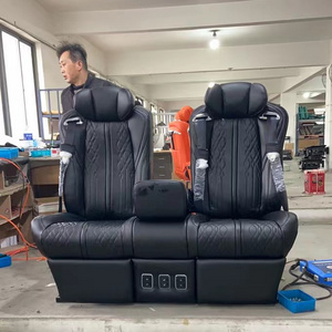 Haobang luxury VIP electric motorized heating massage auto van back seat flat sofa bed for tuning sprinter Vito v class Carnival