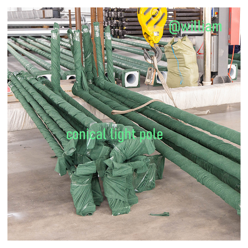 cast iron street light poles Galvanized Steel Street Light Pole Conical Street Light Pole anchor bolts