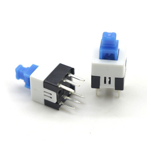 Latching Push Button Switch ON/OFF DPDT 6Pin DIP 0.5A 30V DC 8.5x8.5mm