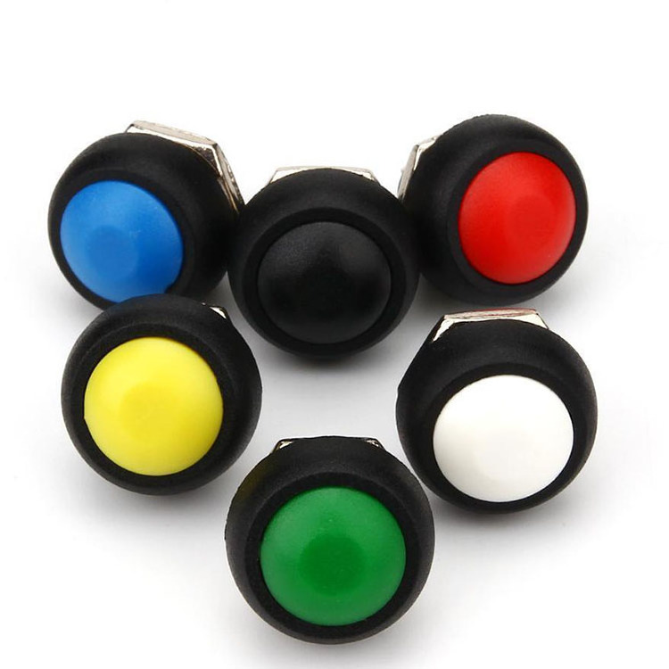 12mm Waterproof 2 PIN Momentary Red color Push Button Horn Switch