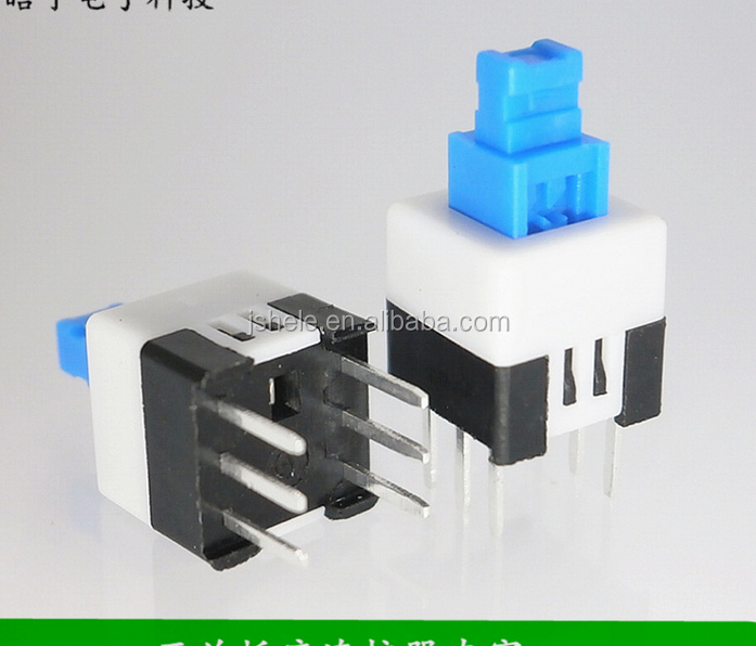 6 pin push button switch 7*7 lock & non-lock