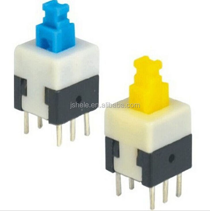 6 pin push button switch 7*7 lock & non-lock