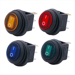 KCD3 KCD2 12V 20A Waterproof Round On/Off  mini  3P Rocker Switch Car Auto Boat SPST  with tuv vde certificatte from factory