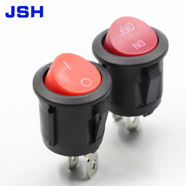 Black ON/Off/ON 3 Pin 3 Position SPDT Snap-in Round Latching Boat Button Toggle Rocker Switch