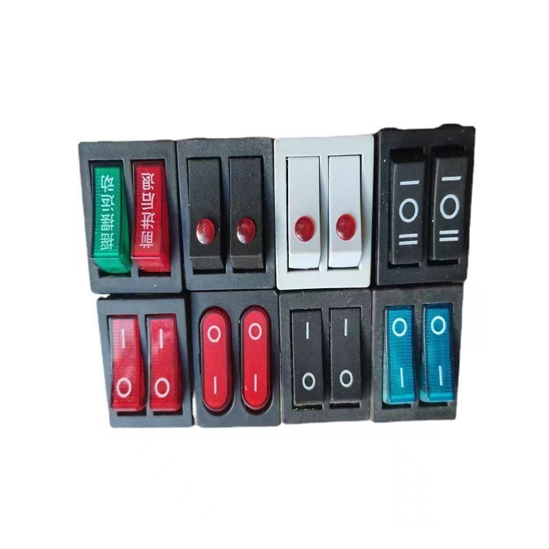 Hot Sale ON OFF Electric Oven 9Pin  6 pin  black red green    light Rocker Switch With 220V   3PST