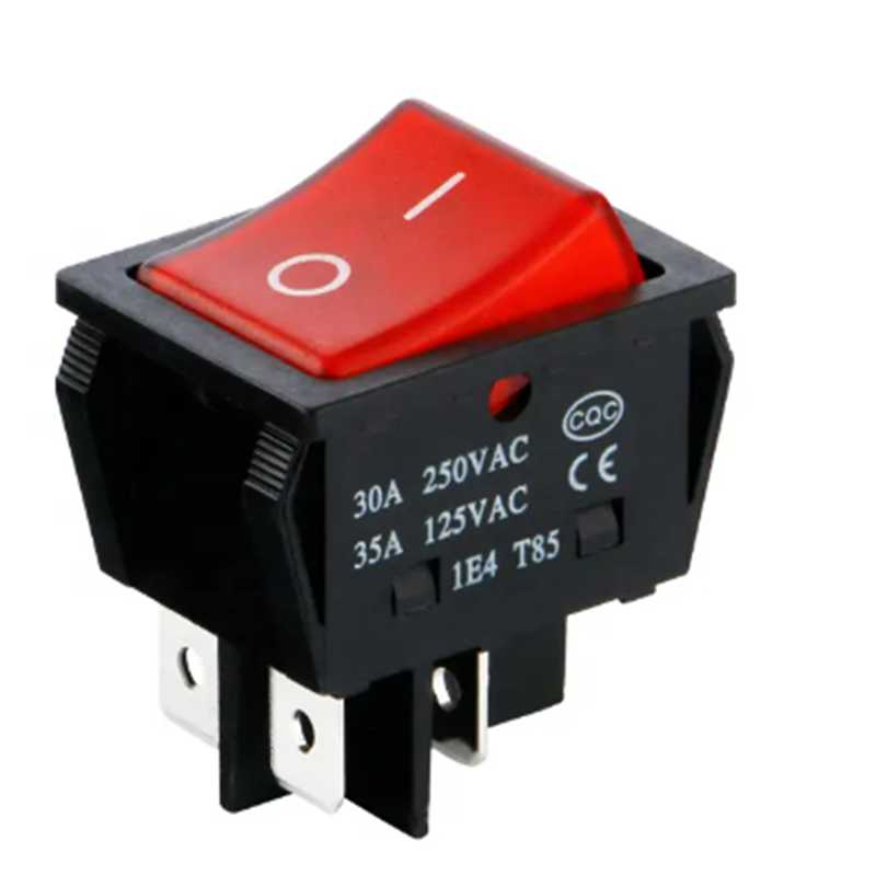 20A 25A 30A high current DPDT light 4 pin 6pin on off DPDT ROCKER SWITCH with CQC TUV VDE certificate from real factory