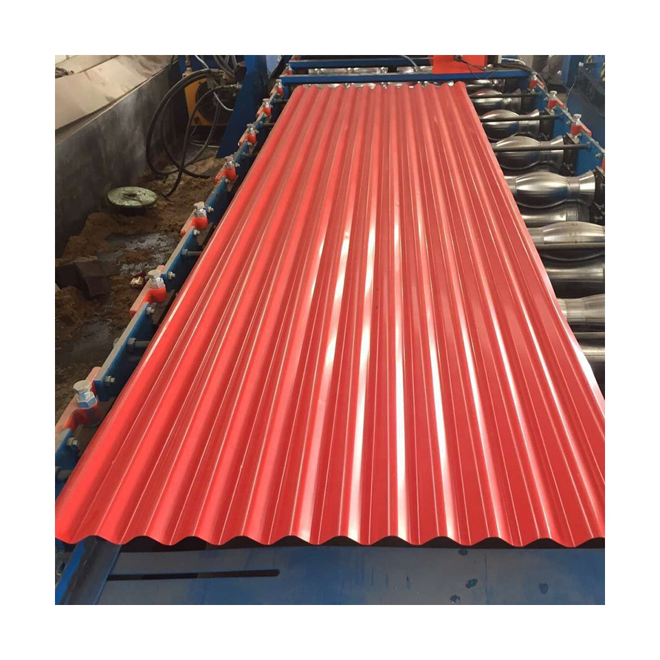 Corrugated sheet gauge 26 zinc coating aluminium 60g steel sheet cold rolled PPGI PPGL steel roofing sheet