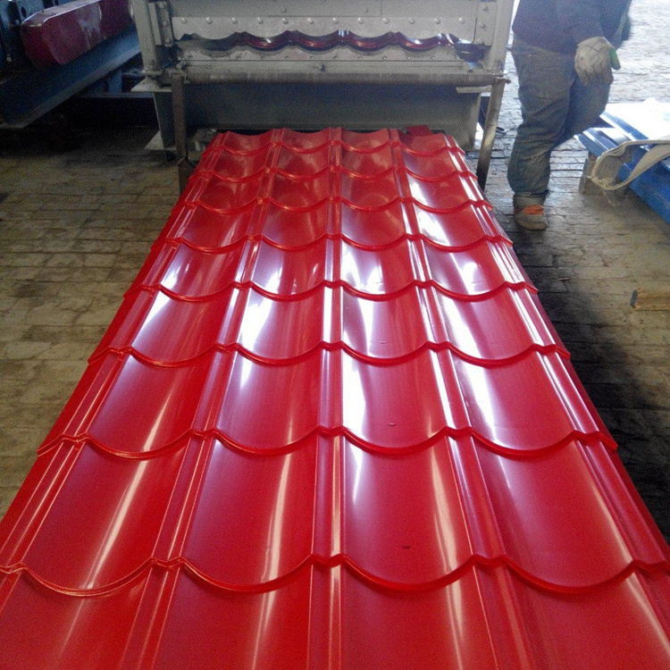 Corrugated sheet gauge 26 zinc coating aluminium 60g steel sheet cold rolled PPGI PPGL steel roofing sheet