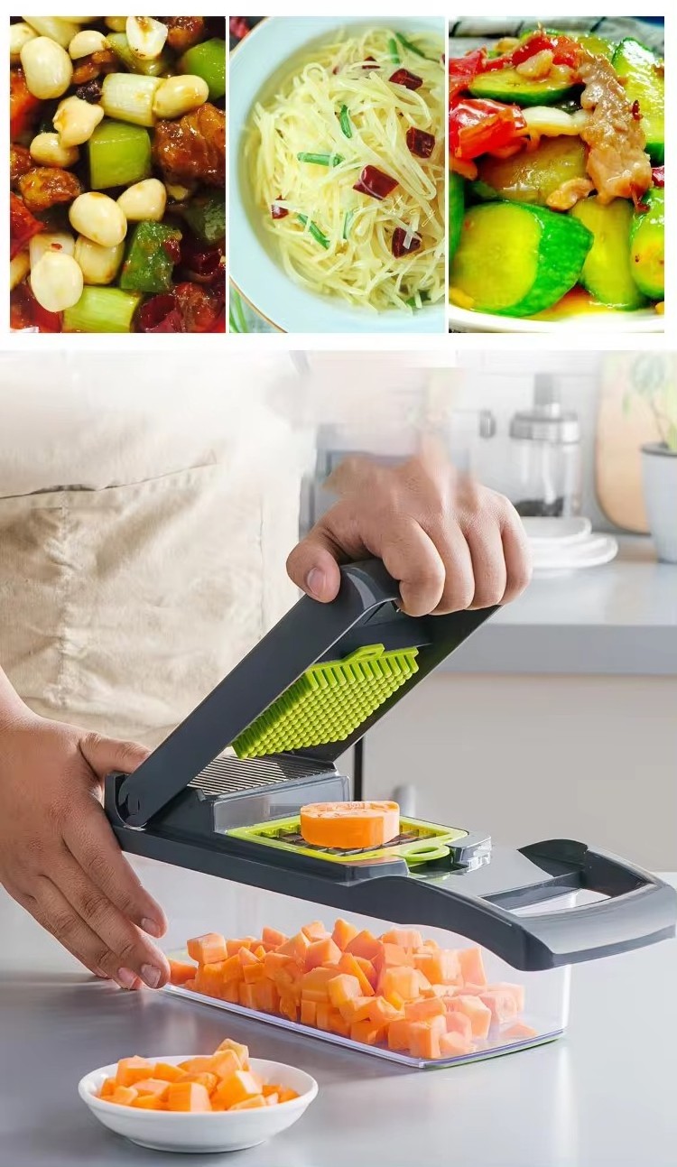 Fruit Gadgets Accessories Multifunctional Veggie Vegetable Slicer 12 14 15 In 1 Multi Function Onion Cutter