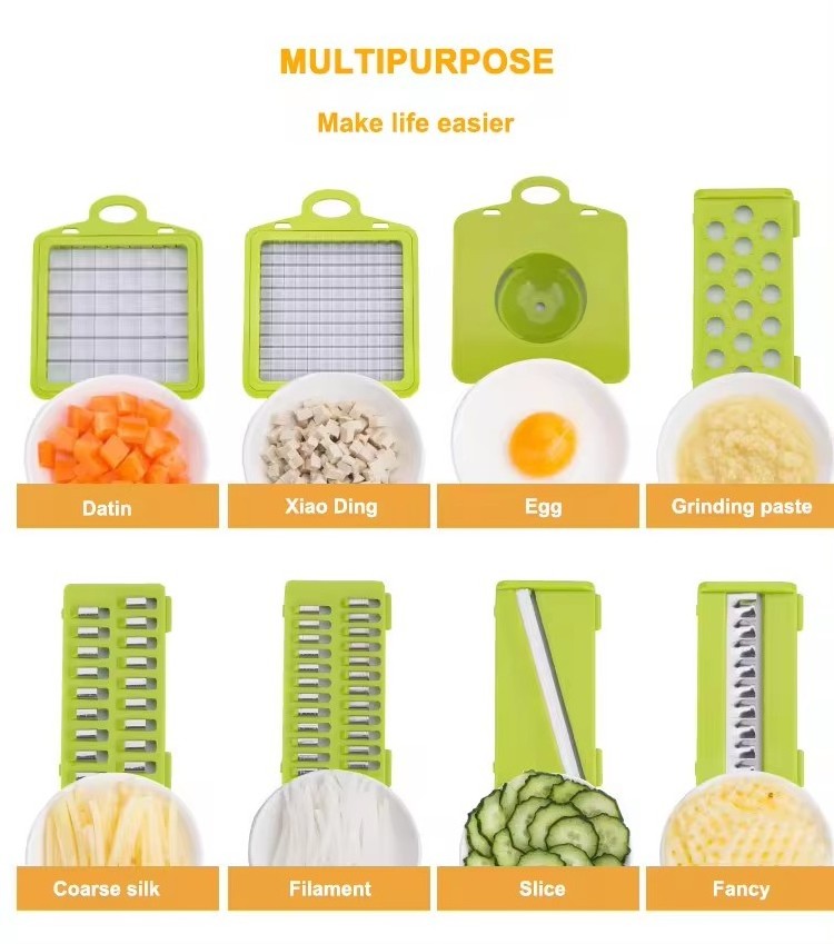 Vegetable Slicer 12 14 In 1 Multi Function Salad Gadgets Accessories Multifunctional Mandoline Cutter