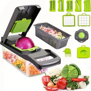 Fruit Gadgets Accessories Multifunctional Veggie Vegetable Slicer 12 14 15 In 1 Multi Function Onion Cutter