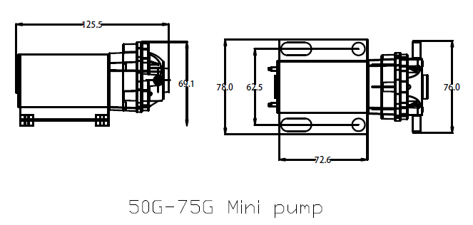 Hikins Factory OEM 75GPD Mini-size 24V DC Self-priming RO Diaphragm Booster Pump for Water Purifier