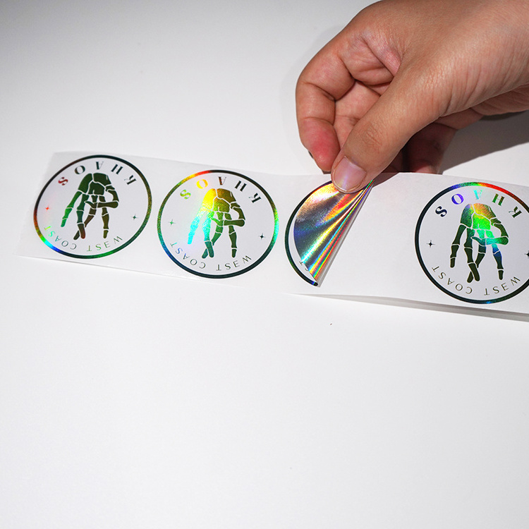 manufacturer supplier custom printing self adhesive vinyl waterproof hologram holographic sticker labels