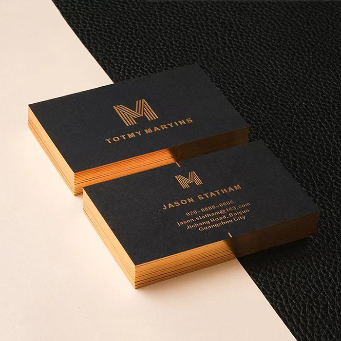 Luxury custom paper business cards , eco friendly double side letterpress printing silver foil name card