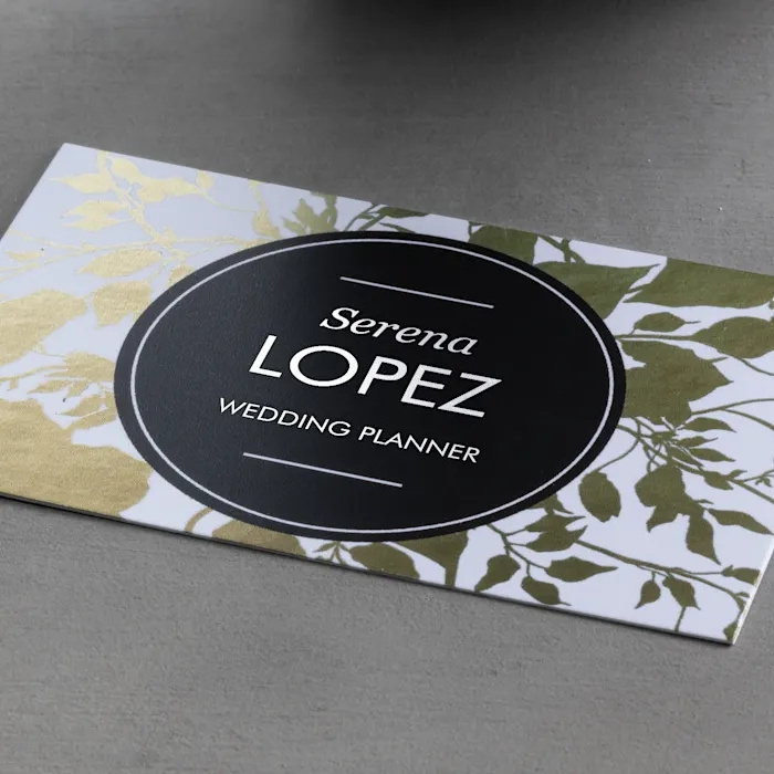 Luxury custom paper business cards , eco friendly double side letterpress printing silver foil name card