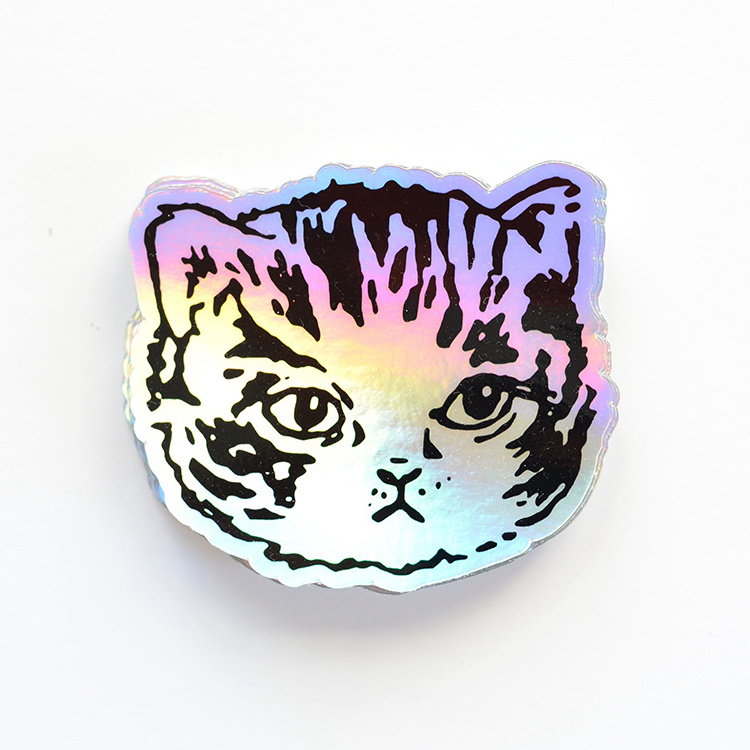 Glossy Durable Die Cut Holographic Original Sticker Custom Printed Hologram Sticker Labels For Laptop