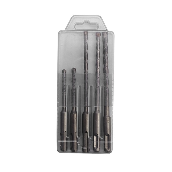 5PCS Masonry Hammer Drill Carbide Tips Concrete Masonry Drill Bit Set