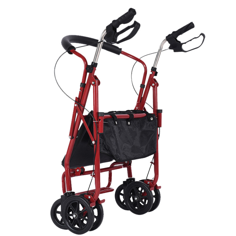 Walking Frame Drive Rolling Walker for Seniors 4-leg Walker Adult Folding Rollator For Disabled