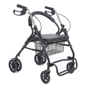 Walking Frame Drive Rolling Walker for Seniors 4-leg Walker Adult Folding Rollator For Disabled