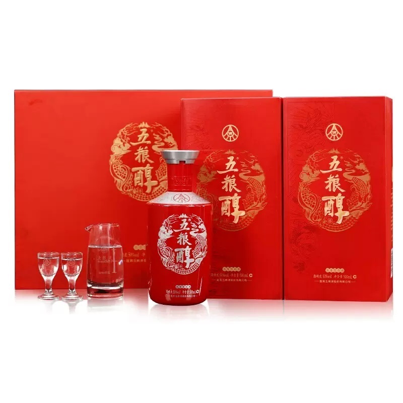 Wuliangchun 500ml Red Suit Chinese White Liquor 40%vol Alcoholic Long Term heavy fragrance Spirit Baijiu