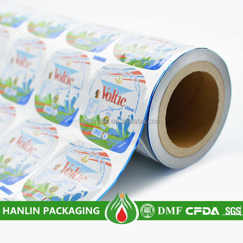 Embossed composite aluminum foil for yogurt lid printing