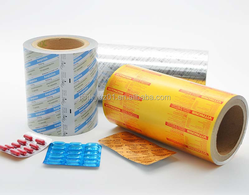 0.02mm thickness gold ptp aluminum foil pharmaceutical foil