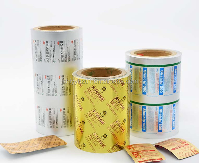 0.02mm thickness gold ptp aluminum foil pharmaceutical foil