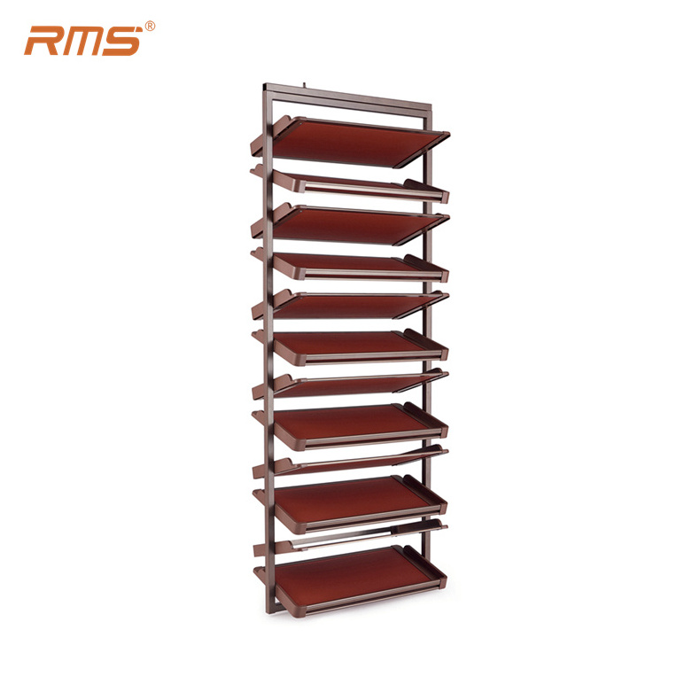 Beautiful display 360 degree rotating shoe rack storage cabinet