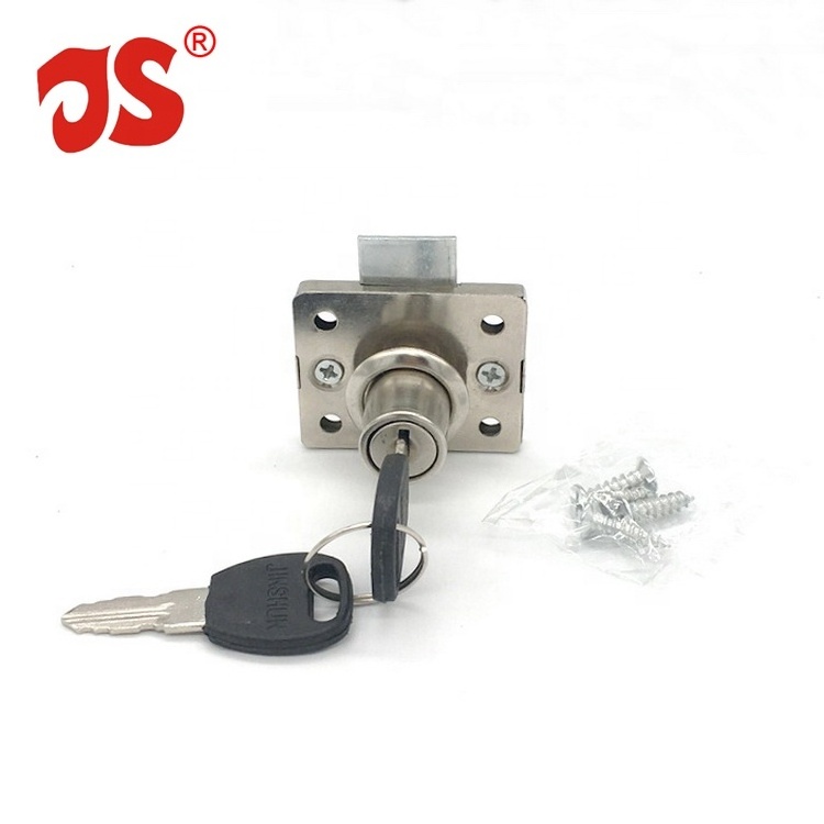 jinshun JS furniture lock cheap price desk iron drawer lock 101 office drawer lock with key furniture hardware