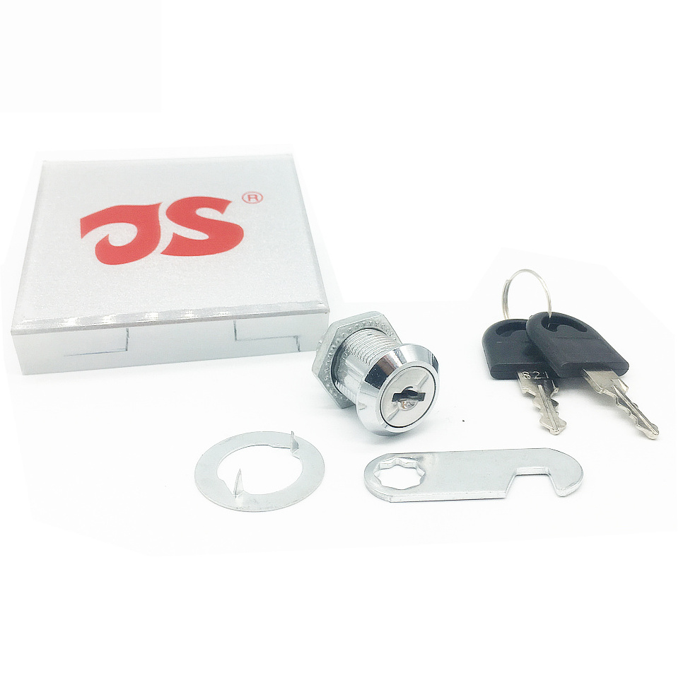 JS brand 103-16 series zinc alloy chrome plated cylinder metal locker mailbox cam lock for cabinet