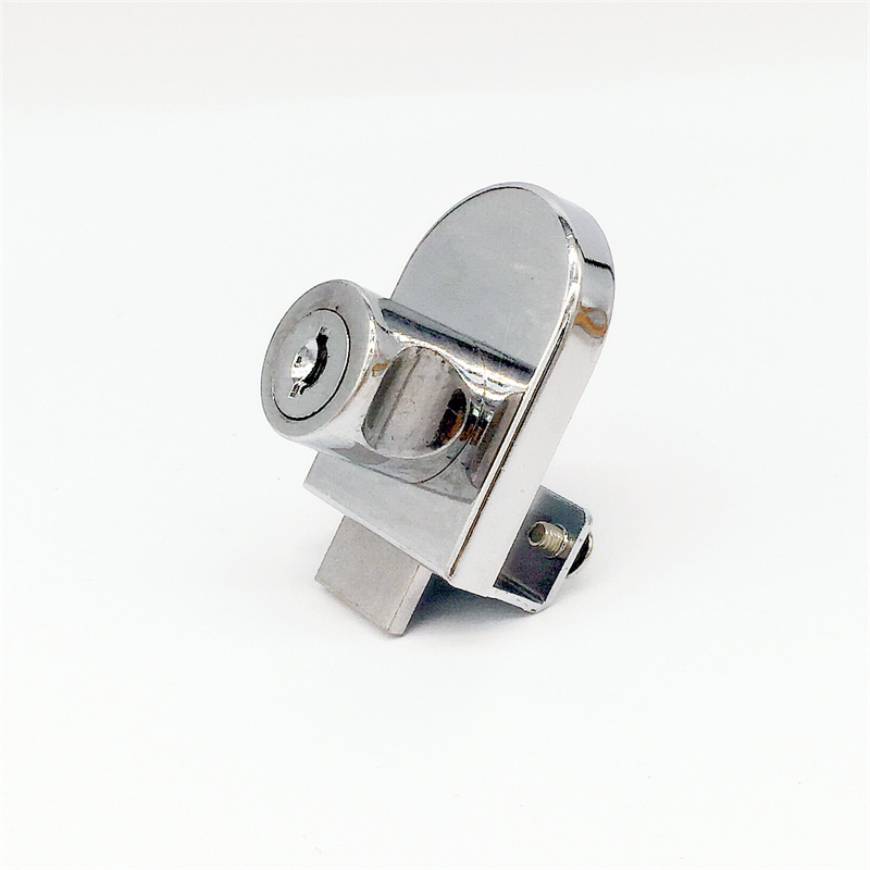 JS zinc alloy lock glass cabinet frameless swing glass door lock 408 furniture showcase glass door lock