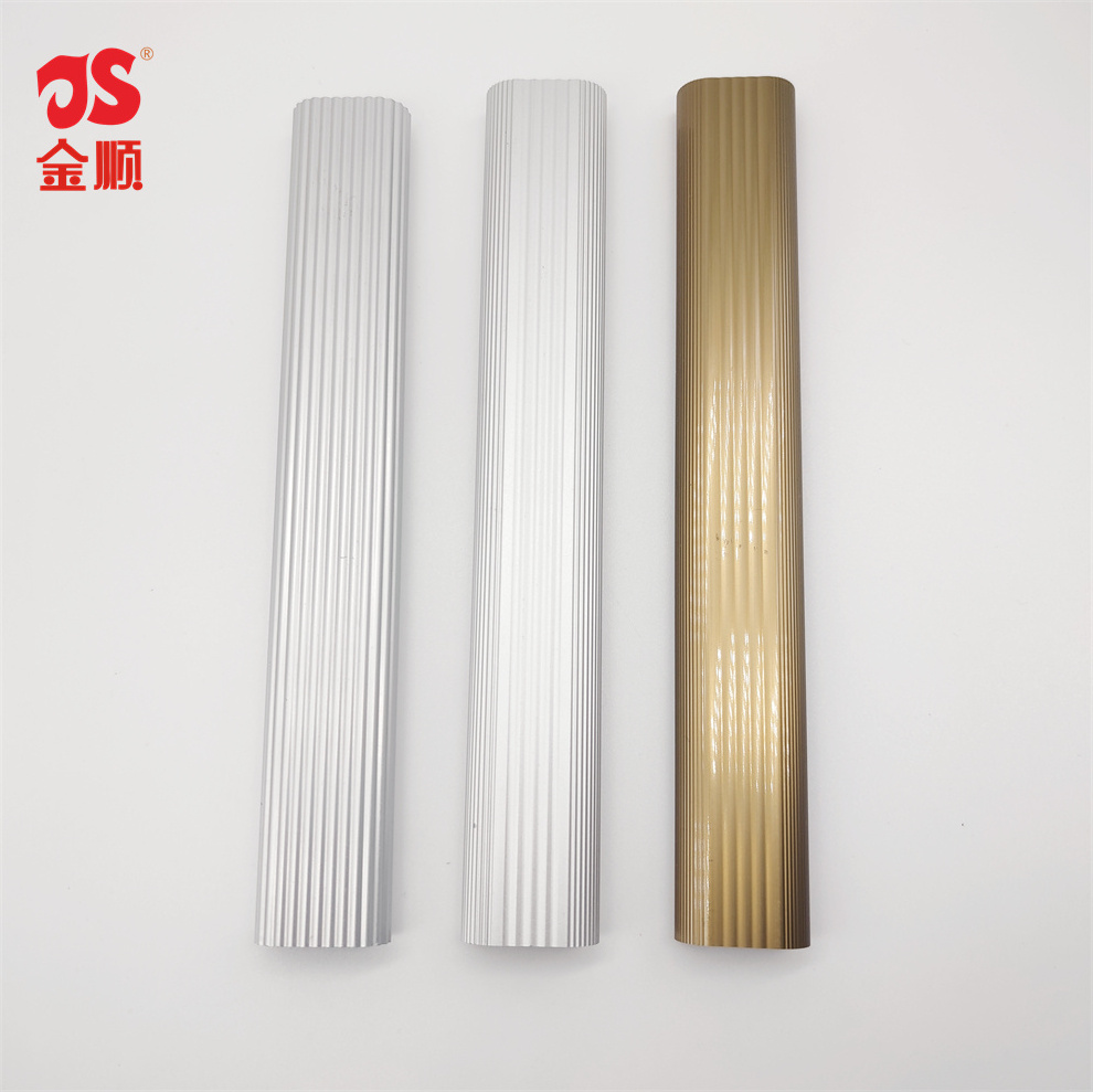 Hot Sale Aluminum Alloy Material oval wardrobe hanging rail Support Closet Rod Wardrobe Tube