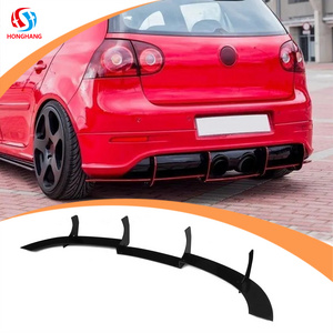 Honghang Auto Accessories Rear Bumper Lip Diffuser 2005-2009 VW Carbon ABS Black 2kg for V.w Golf 5 Mk5 R32 Body Kit Accessories