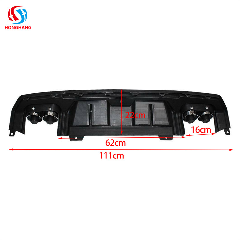 Honghong Manufacture Auto Parts ABS Rear Lip, Rear Bumper Diffuser Rear Diffuser For Honda Civic 2016 2017 2018 2019 2020 2021