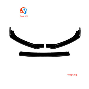 Honghang Wholesale Gloss Black Front Lip Auto Accessories Automotive Part Front Bumper Lip For Audi A6 2016 2017 2018 Front Lip