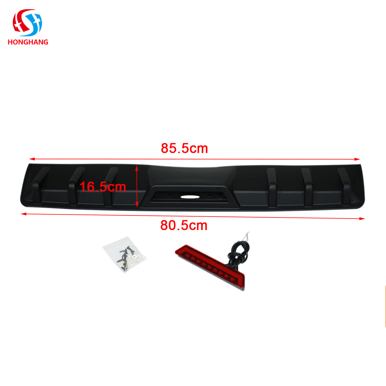 Honghang Brand Manufacture Other Exterior Universal Rear Lip Black And Silver Colour Rear Diffuser for all car