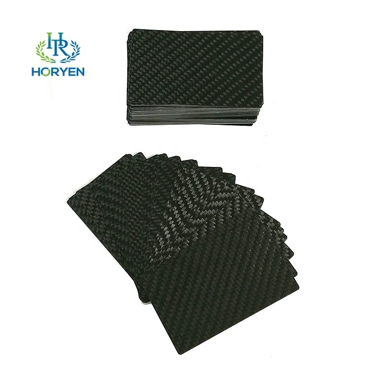 Factory direct wholesale promotional custom printed business carbon fiber cards 90*50*0.3mm