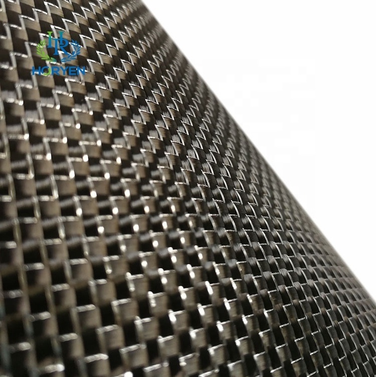 Colored carbon fiber fabric with metallic thread