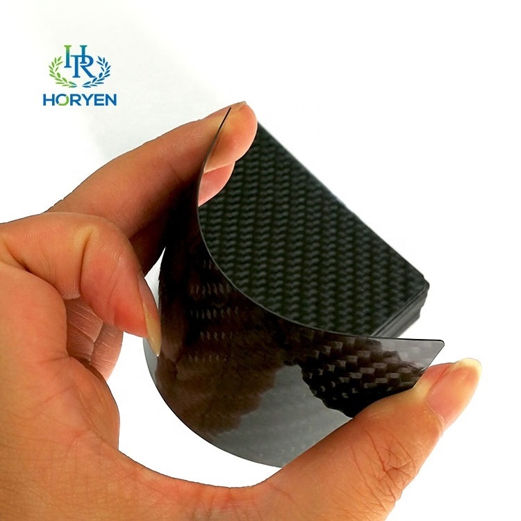 Factory direct wholesale promotional custom printed business carbon fiber cards 90*50*0.3mm