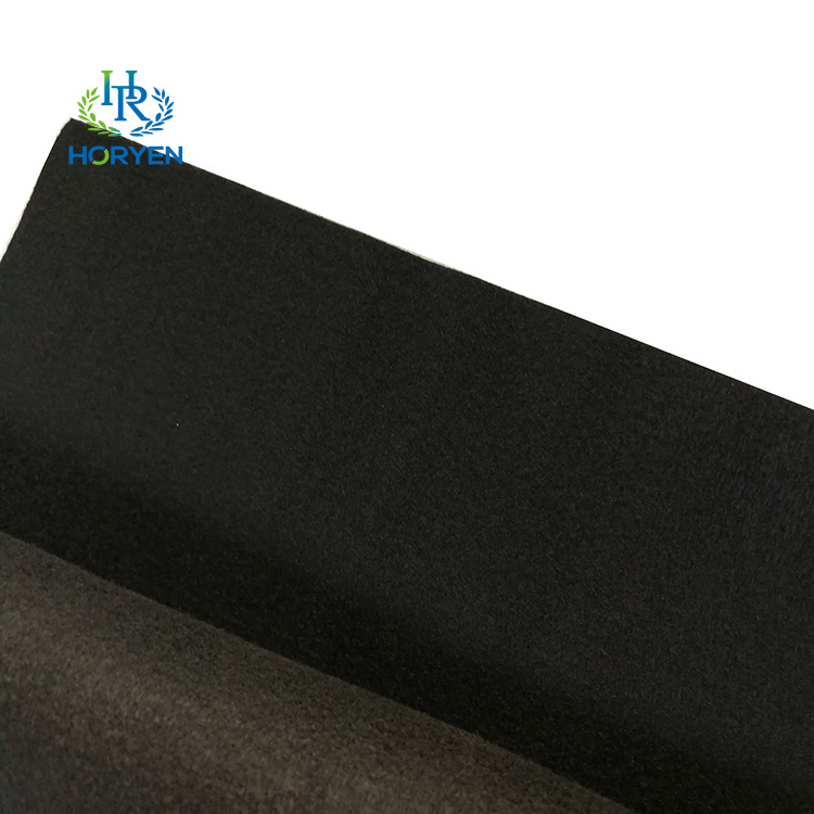 High quality activated carbon non woven fabrics mat 2mm activated carbon felt