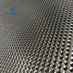 Colored carbon fiber fabric with metallic thread