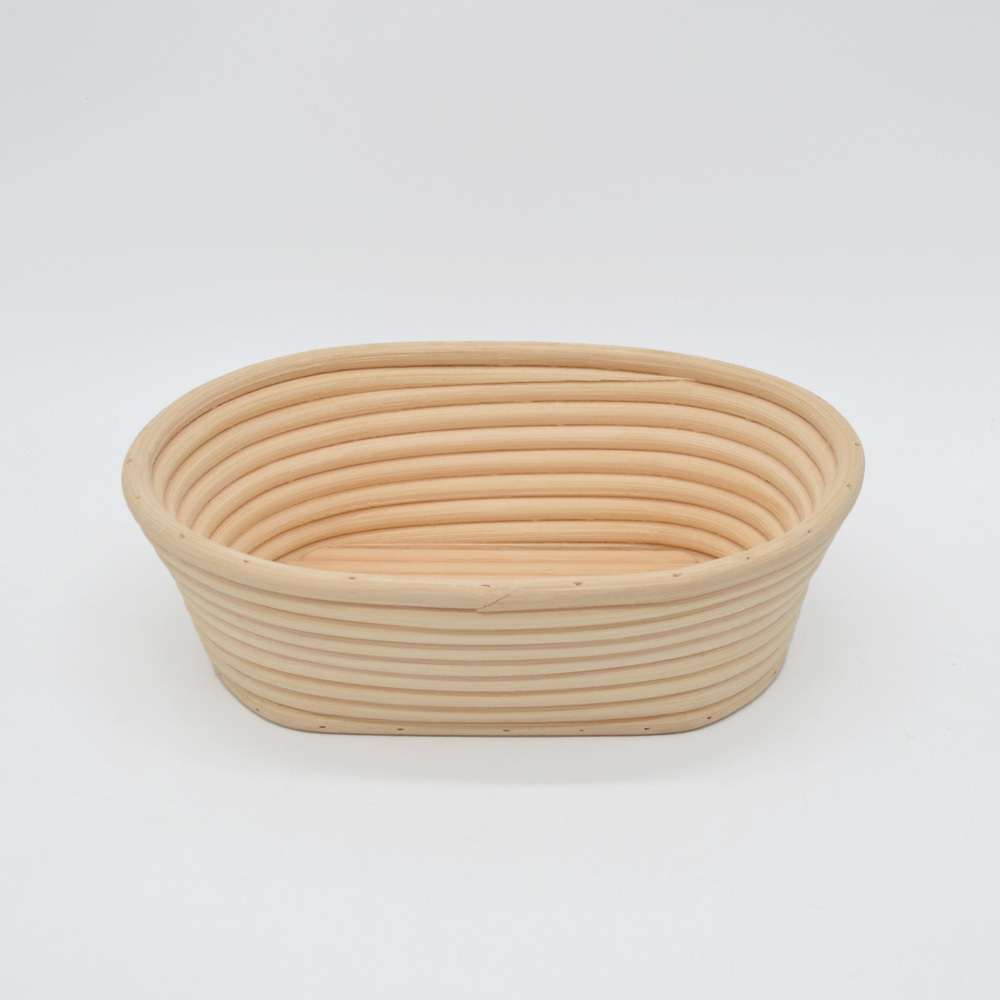 Wholesale Food Grade Rattan Handmade Proofing Basket Rattan Wood Fermentation Baguette Bread Basket