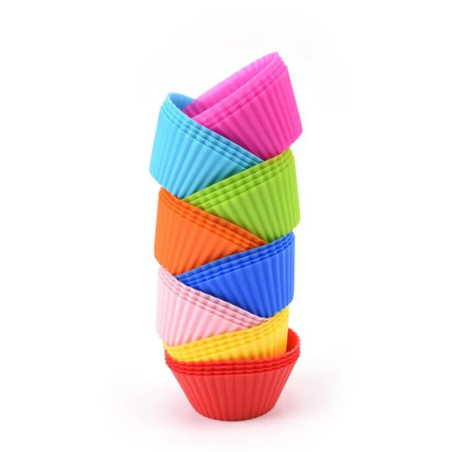 Reusable Dessert Cupcake Liners Silicone Muffin Cake DIY Baking Cups Mold