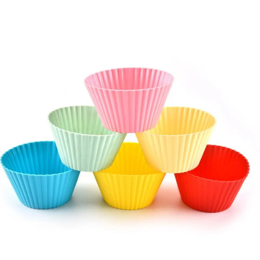 Reusable Dessert Cupcake Liners Silicone Muffin Cake DIY Baking Cups Mold