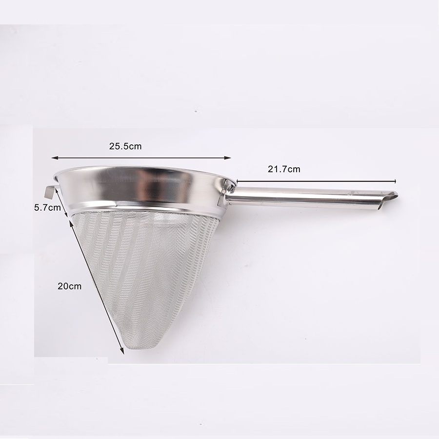 Big Discount 25.3cm Conical Strainer Sustainable Fine Mesh Sieve Stocked Stainless Steel Sieve