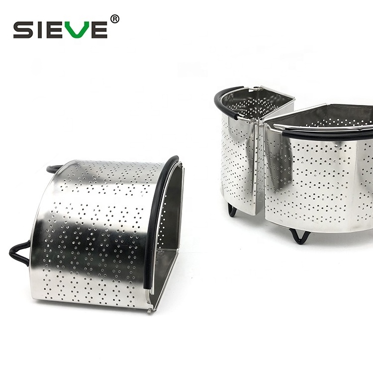 Most Popular Stainless Steel Mesh Steamer Basket wholesale Divided Steamer Basket