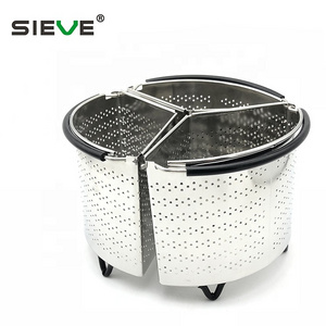 Most Popular Stainless Steel Mesh Steamer Basket wholesale Divided Steamer Basket